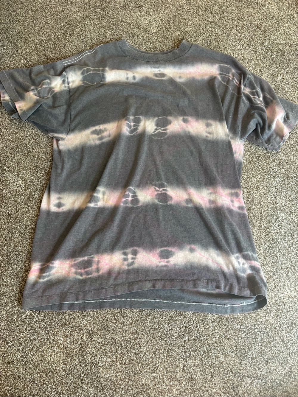 Gray Tie-Dye Short-Sleeve Men's T-Shirt
